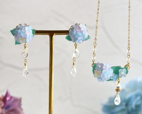 M-Trend】雨の紫陽花☆天然石アクセサリー