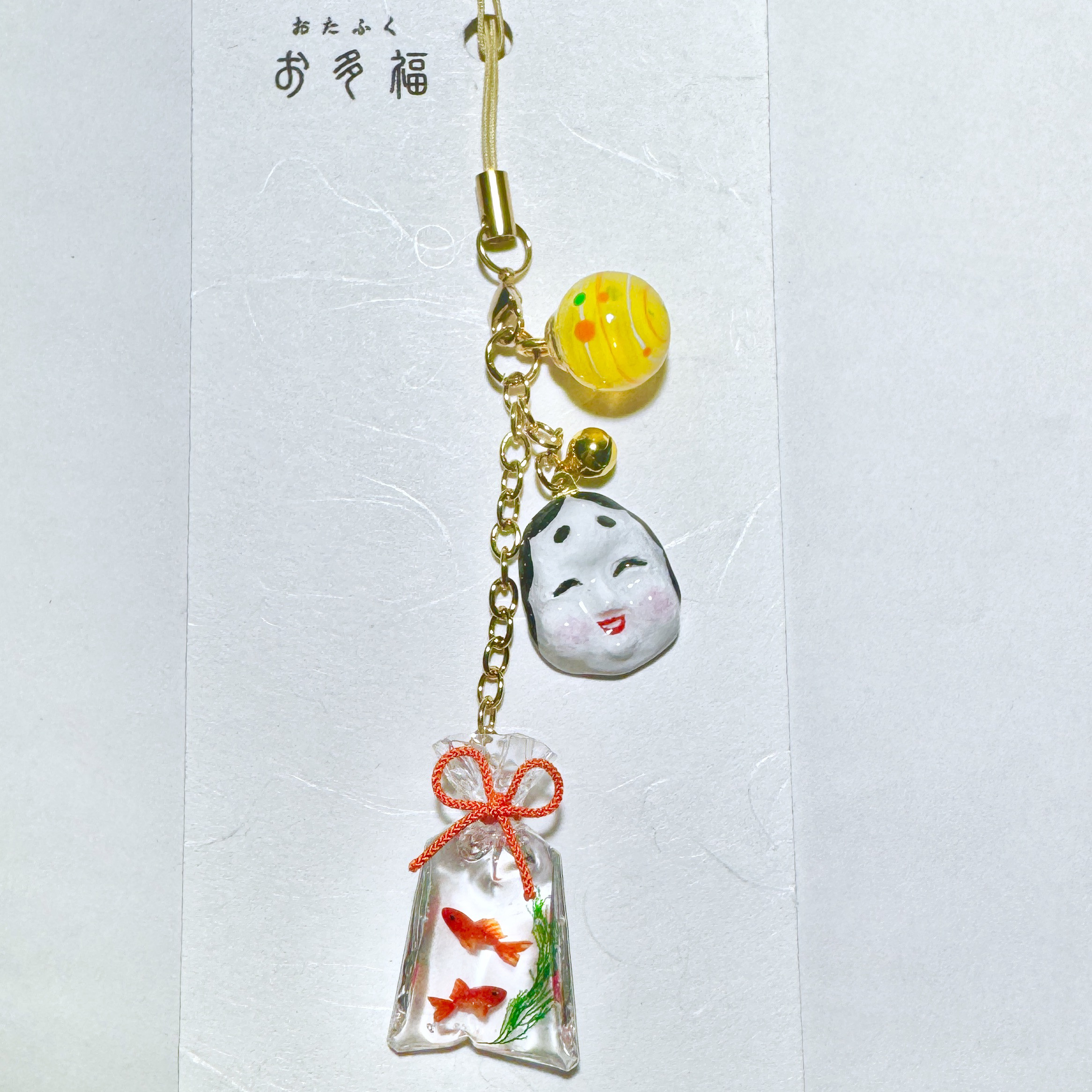 人気の雑貨がズラリ！ 縁日のミニチュアストラップ キーホルダー 帯飾り お多福 その他
