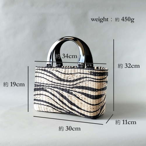WOVEN ブラック かごバッグ タッセル付き クーコ COOCO タッセル付きスパンコールかごバッグ （ブラック
