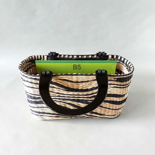 一点もの】ゼブラ柄のかごバッグ タッセル付き かごバッグ 華かご屋