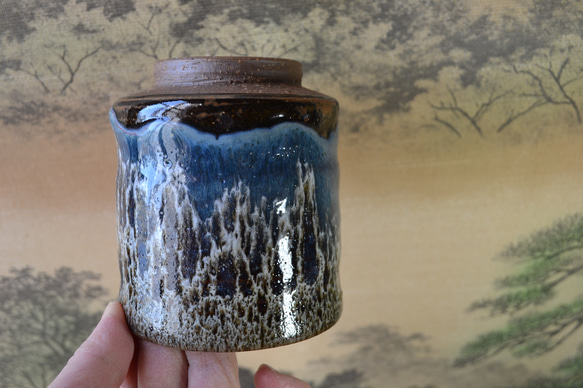 再入荷！】孔雀釉 大湯呑み(つらら) 焼酎タンブラー 湯呑み大きめ 湯呑