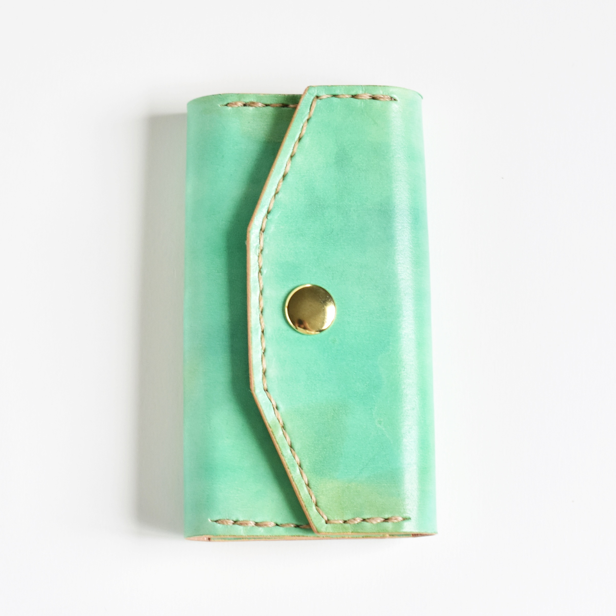 革の手染めケース 「森林浴（キーケース）」