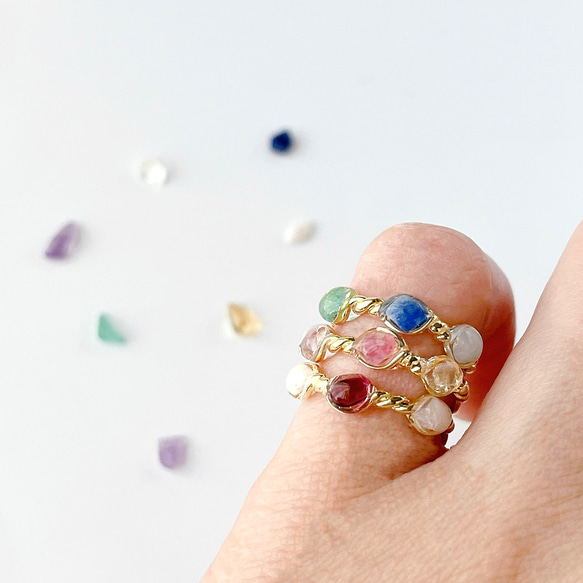 mさま 確認ページです ♡ 芳ばしく 誕生石ピンキーリング