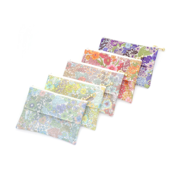 リバティ ラミネートのポケットティッシュポーチ マーガレットアニー