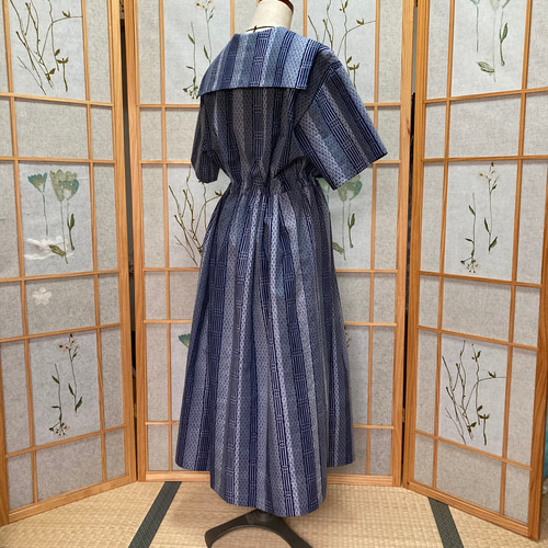 が大特価！ suirenka@様ご予約品 ☆浴衣リメイク☆ セーラーカラーの ワンピース