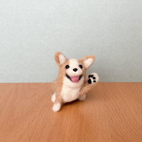 羊毛フェルト　ウエルシュコーギー 羊毛フェルト 犬 コーギー ウェルシュ・コーギー いぬ イヌ 犬