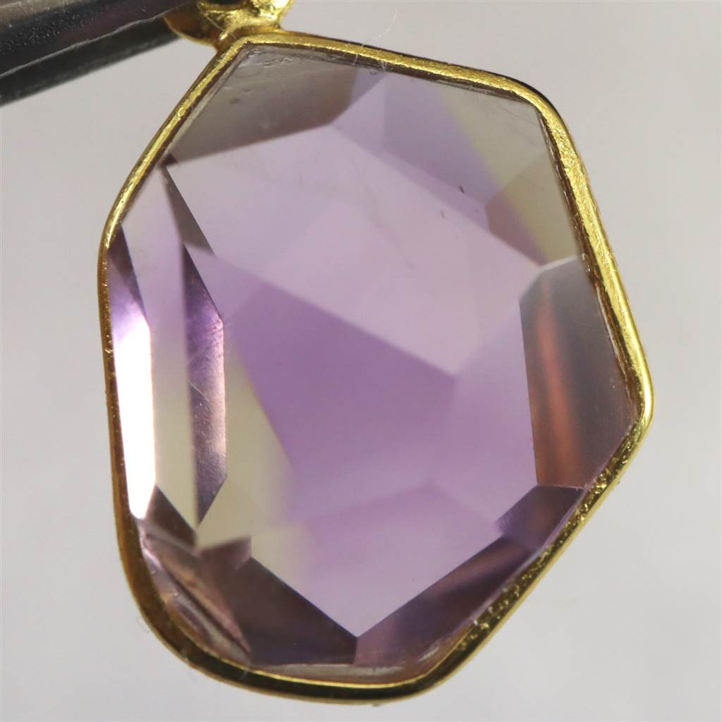 アメトリン AAA 16mmフリーフォームカット ペンダント 18KGP 2.7g #28231