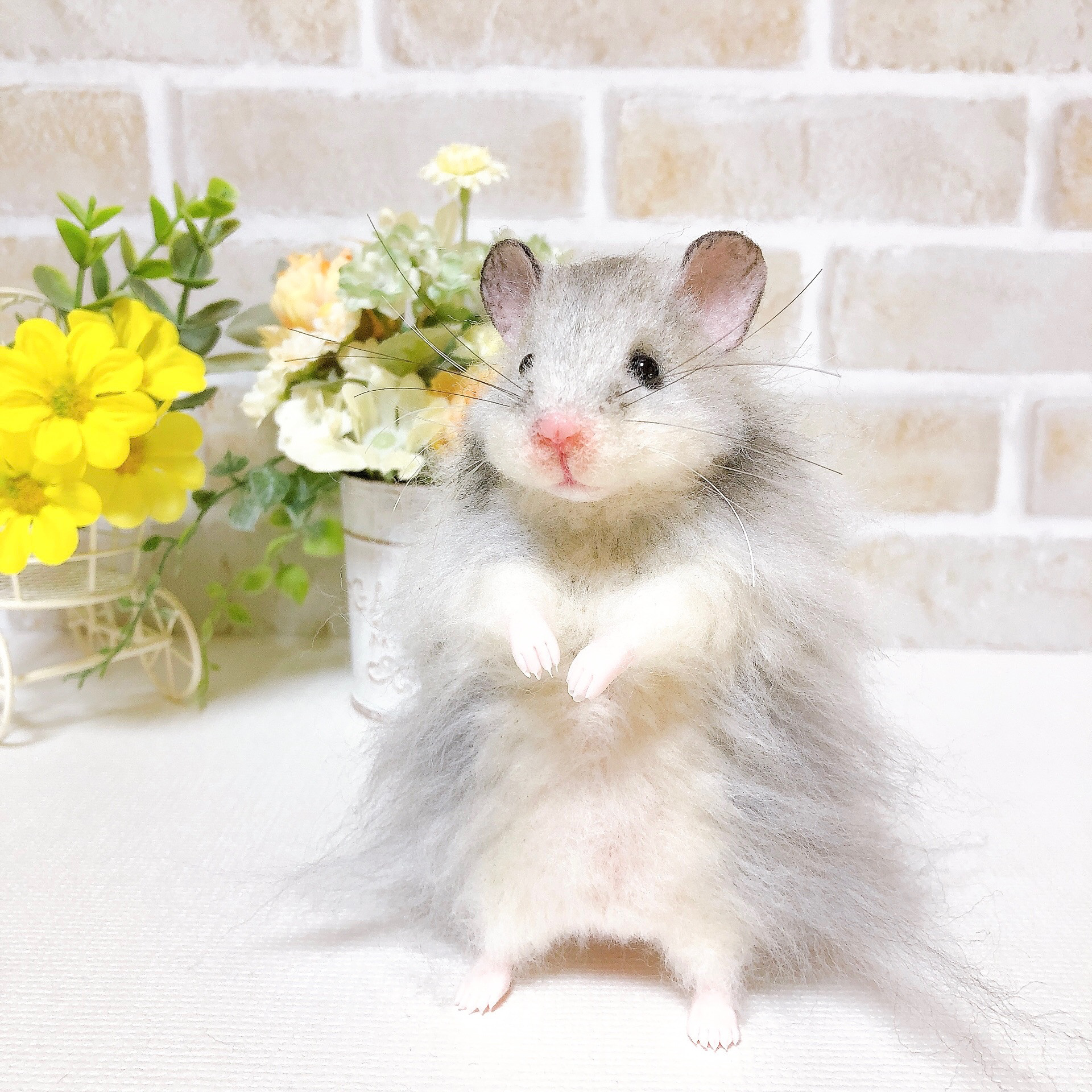 13cm *キンクマハムスター* ゴールデン・シリアン <羊毛フェルト