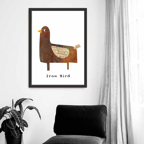 鉄の鳥ポップアート イラスト ポスター A4 A3 A2 A1 アート アート