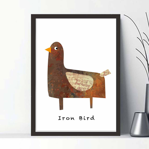 鉄の鳥ポップアート イラスト ポスター A4 A3 A2 A1 アート アート