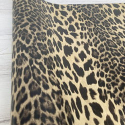 本革レオパード柄プリント　80×60cm 1枚目の画像
