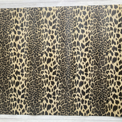 本革レオパード柄プリント　80×60cm 3枚目の画像