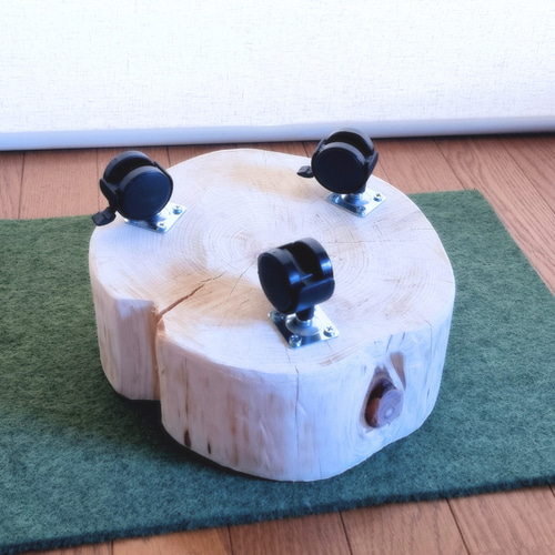 ひのき切株珈琲テーブル・無塗装ナチュラル・オーガニック・ストッパー