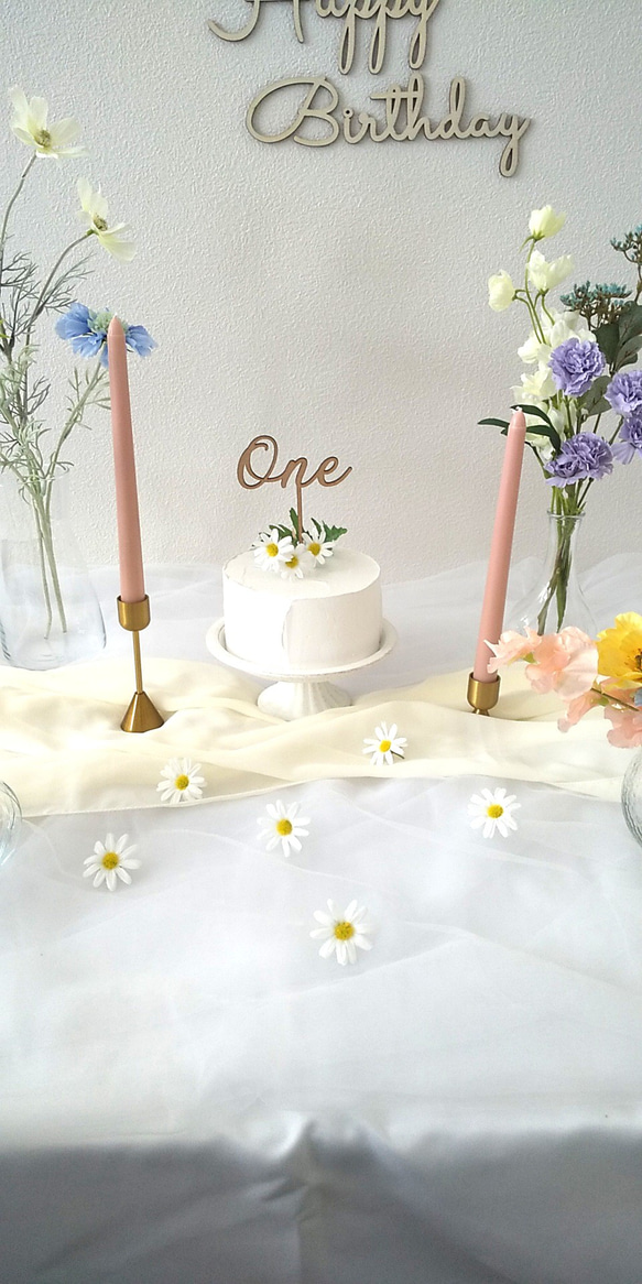 ＊カラフル＊おうちスタジオ レンタル セット 誕生日 ハーフバースデー アーティシャルフラワー 3枚目の画像