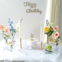 ＊カラフル＊おうちスタジオ レンタル セット 誕生日 ハーフバースデー アーティシャルフラワー 14枚目の画像