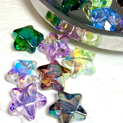 再販】カスタムボールペン 6個/ランダムカラー オーロラメッキ 星