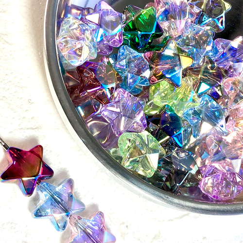 再販】カスタムボールペン 6個/ランダムカラー オーロラメッキ 星