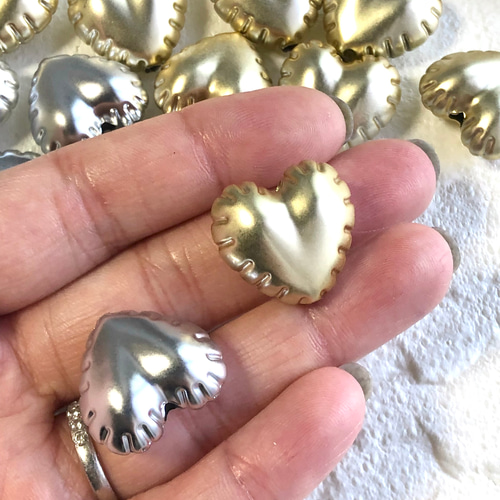 N589 / カスタムボールペン オリジナルデコハート ビーズ