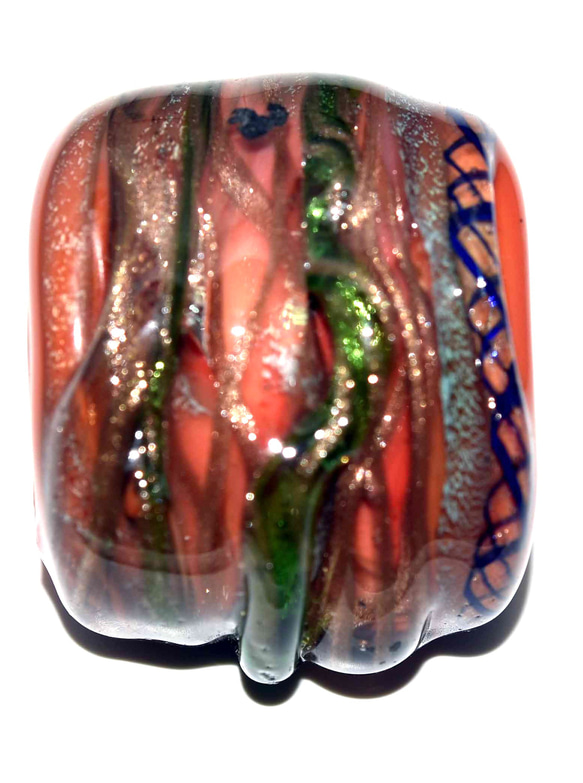 帯留め ガラス工芸家の創作した一点物 トンボ玉 【公式通販】