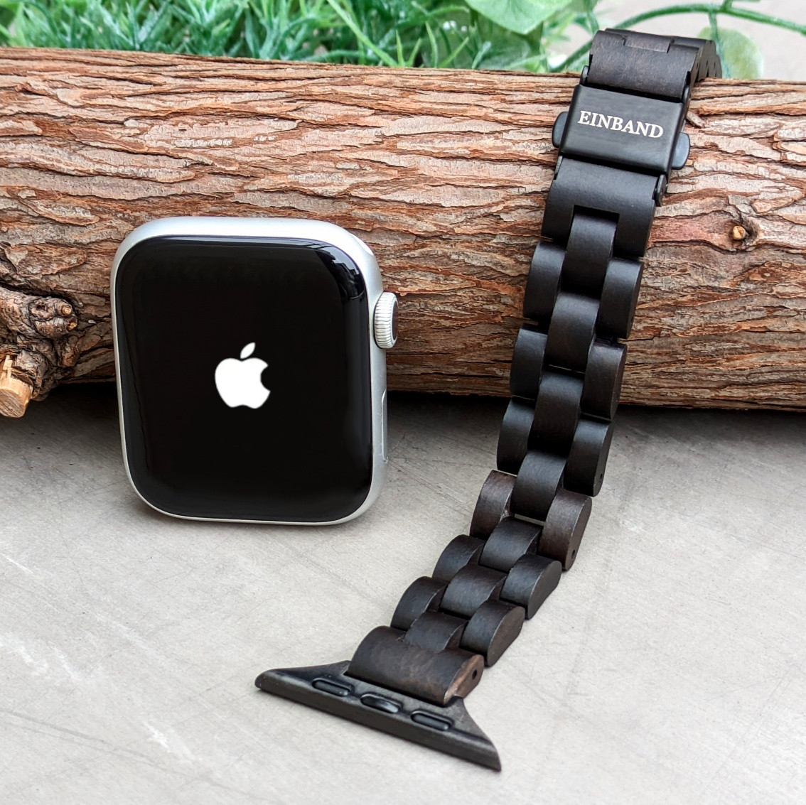 【木製バンド】EINBAND AppleWatch アップルウォッチ 天然木 14mm【サンダルウッド】