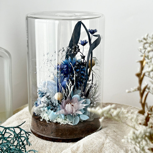 ガラス製フレア型花瓶2個セット