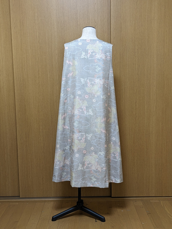 SOLD　着物リメイク　ワンピース　大島紬　M〜L 