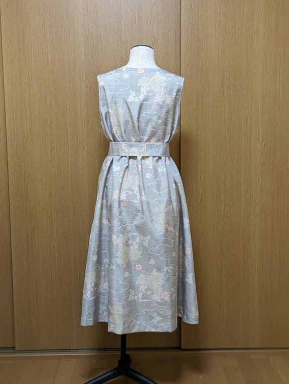 SOLD　着物リメイク　ワンピース　大島紬　M〜L 