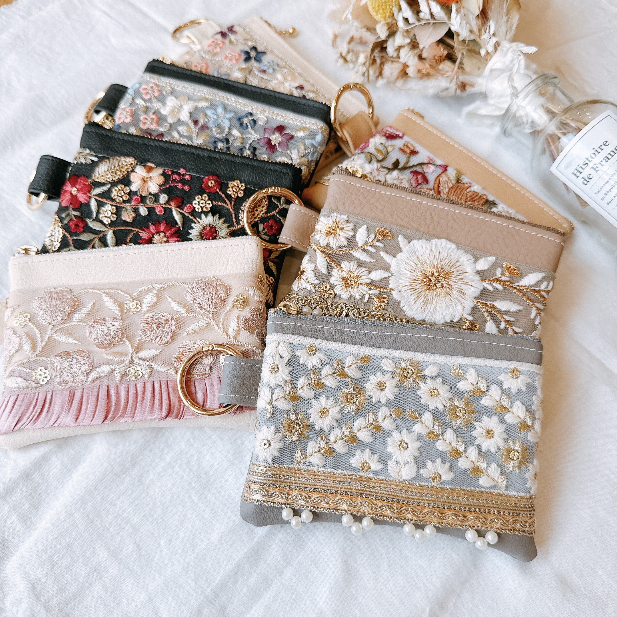 ポーチ インド刺繍リボン×合皮 user_ffb2b6f0 おまとめ