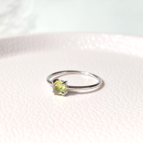 SALE】ペリドット 一粒リング ┃ 天然石 silver925 ピンキーリング