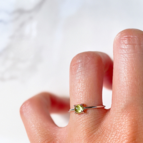 SALE】ペリドット 一粒リング ┃ 天然石 silver925 ピンキーリング