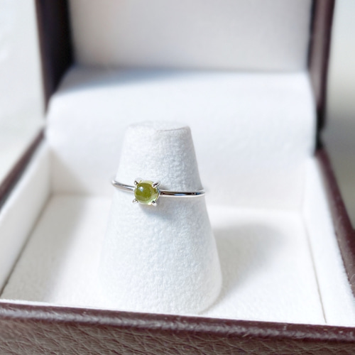 SALE】ペリドット 一粒リング ┃ 天然石 silver925 ピンキーリング