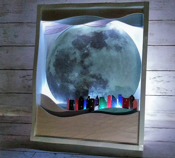 涼やかに輝く満月のもと～街輝(GAIKI) 点灯時