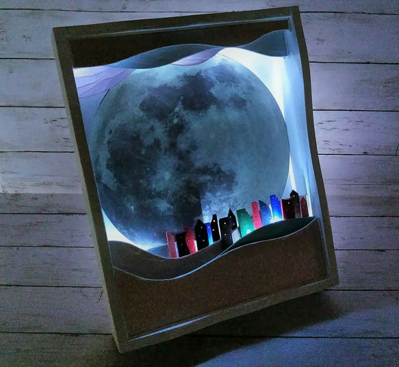 涼やかに輝く満月のもと～街輝(GAIKI) 点灯時