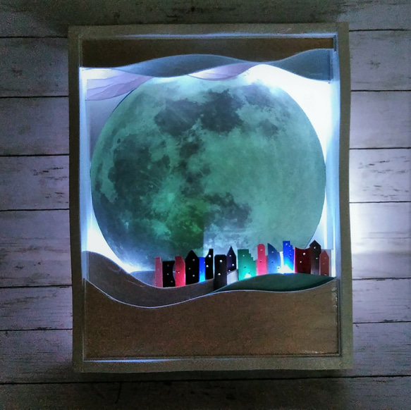 涼やかに輝く満月のもと～街輝(GAIKI) 点灯時