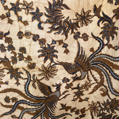 493 バティック エプロン 前掛け 腰巻き ジャワ更紗 古布 リメイク