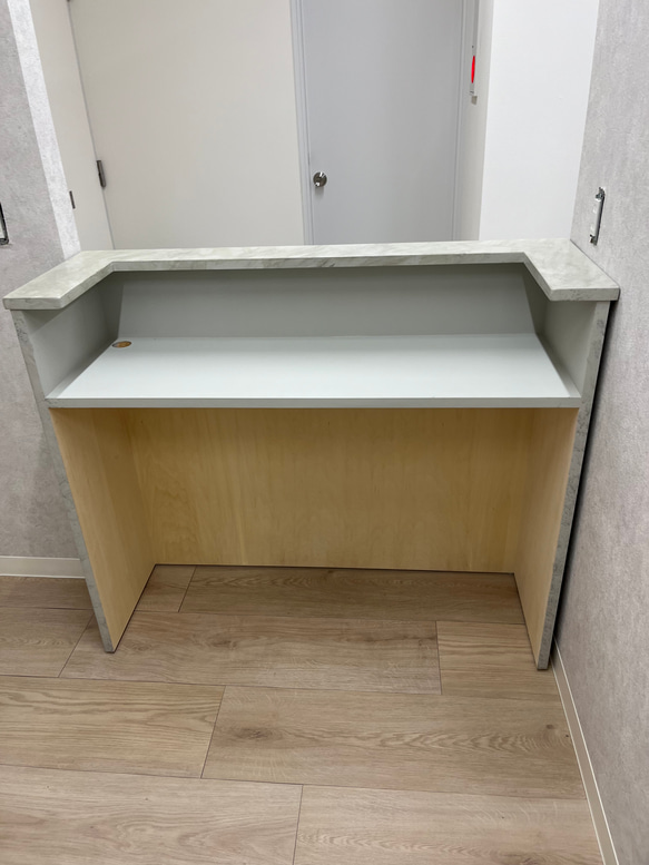 ワイド100 石っぽいレジカウンター　受付カウンター　レジ台 