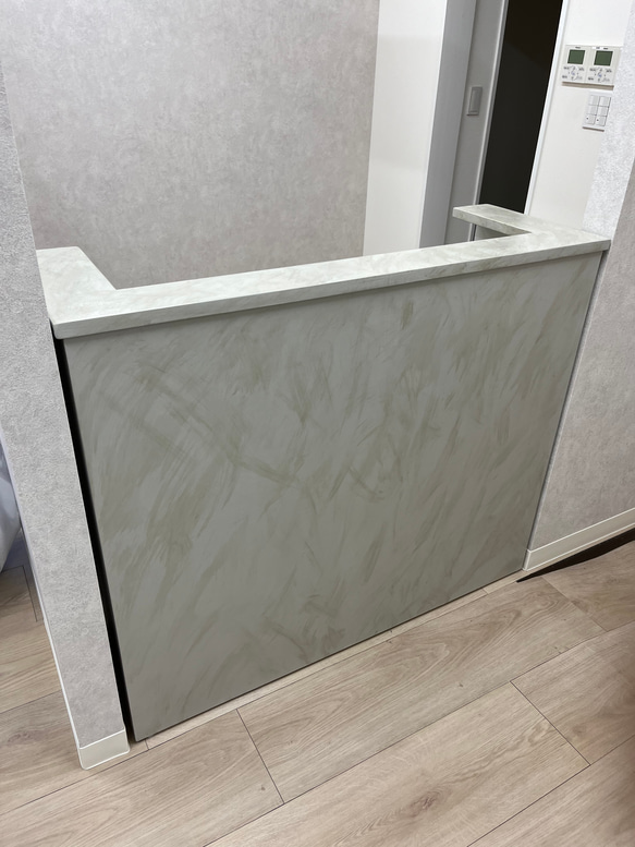 ワイド100 石っぽいレジカウンター　受付カウンター　レジ台 