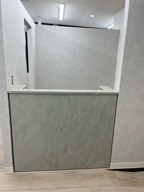 ワイド100 石っぽいレジカウンター　受付カウンター　レジ台 