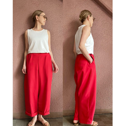 酷❣️白色和黑色❤️選擇尺寸❤️修身腰褲❤️防紫外線❤️吸濕排汗快乾❤️有彈性❤️亞麻混紡 第13張的照片