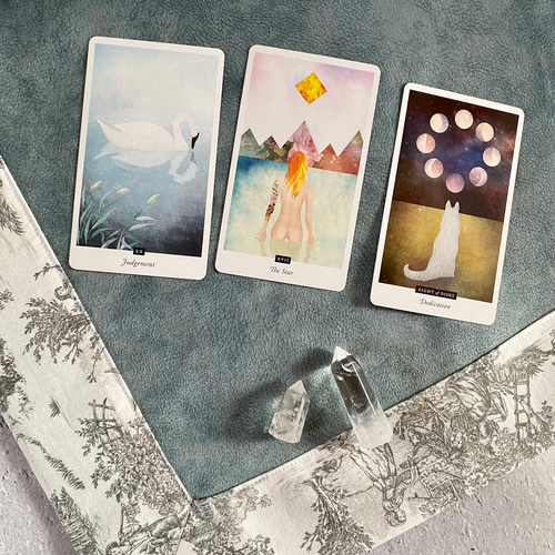 タロットクロス トワルドジュイ☆Handmade tarot cloth
