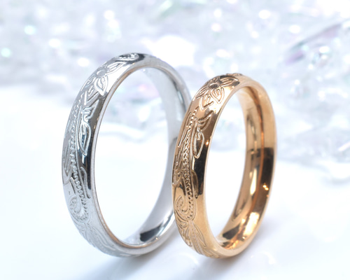 海外ブランド通販 公式サイト 記念日に贈るハワイアンペアリング＊指輪 刻印 名入れ 結婚指輪 アクセサリー