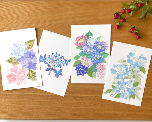 紫陽花 ポストカードセット ポストカード tomocollage 通販