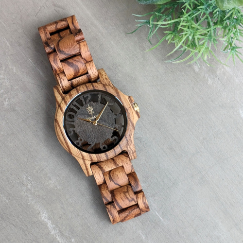 木製腕時計】EINBAND Freiheit Zebrawood サンダルウッド文字盤 木製腕時計】EINBAND Freiheit Zebrawood サンダルウッド文字盤