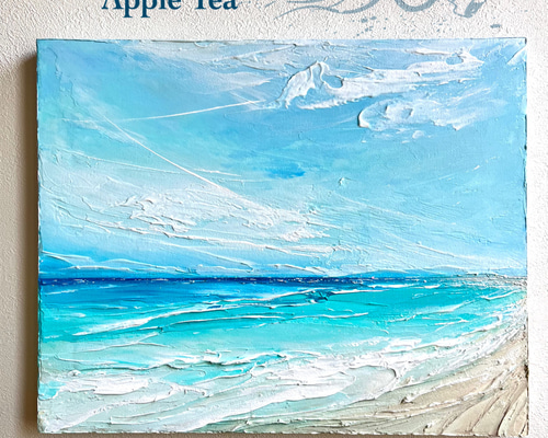 青色系 波と空の風景 絵画海 36aac392db2c9980910b27429e5bcb