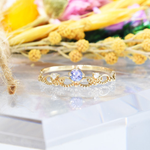 K10 タンザナイト リング ティアラ CD098CIBS 指輪・リング kyfactory  