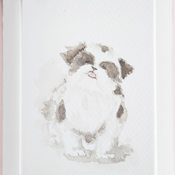 なぁに?なんで笑ってるの?/シーズー【水彩画・原画】1点物 なぁに?なんで笑ってるの?/シーズー【水彩画・原画】1点物
