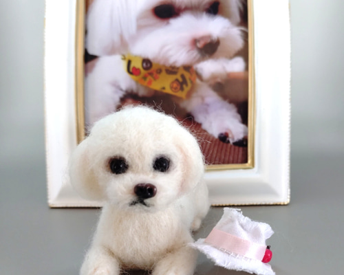 羊毛フェルト 愛犬オーダー ☆てんてん様オーダー☆ ☆愛犬オーダーメイドMサイズ☆羊毛フェルトオーダー(愛犬 わん