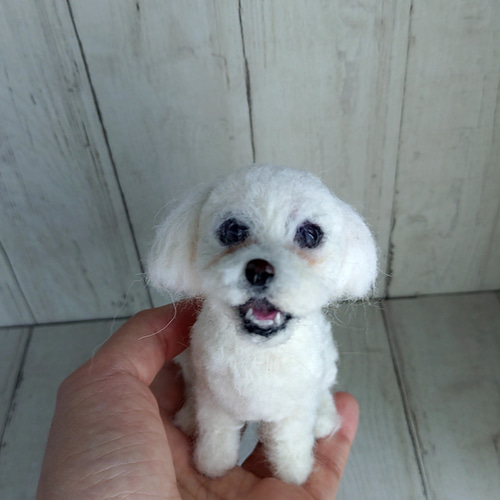 羊毛フェルト］手の平サイズのうちの子、愛犬オーダー 羊毛フェルト