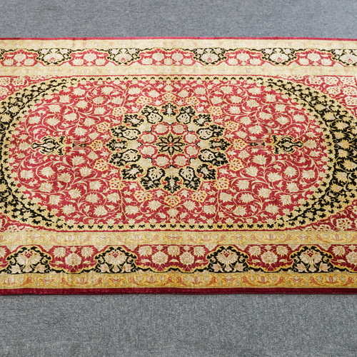 123×78cm 【ペルシャ絨毯 手織り クム産 マスミ工房 シルク 100 123×78cm 【ペルシャ絨毯 手織り クム産 マスミ工房 シルク 100