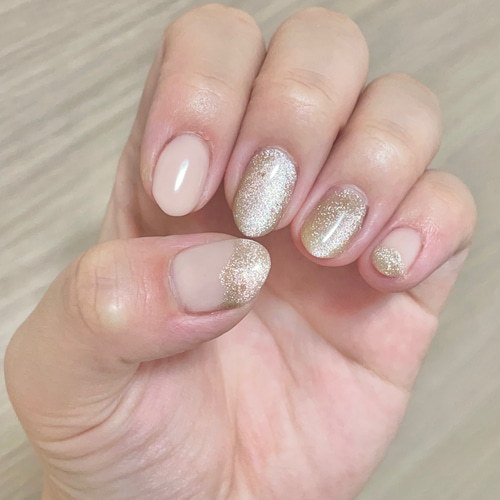 マグネットネイル/シンプルネイル/オフィスネイル/キラキラネイル  